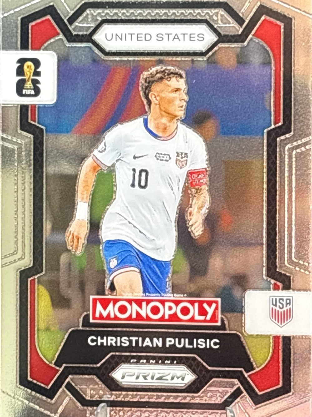 Panini Prizm Monopoly Christian Pulisic Soccer Card